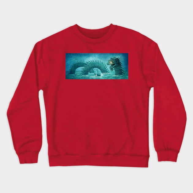 The Dumpling Dragon Crewneck Sweatshirt by Terry Fan